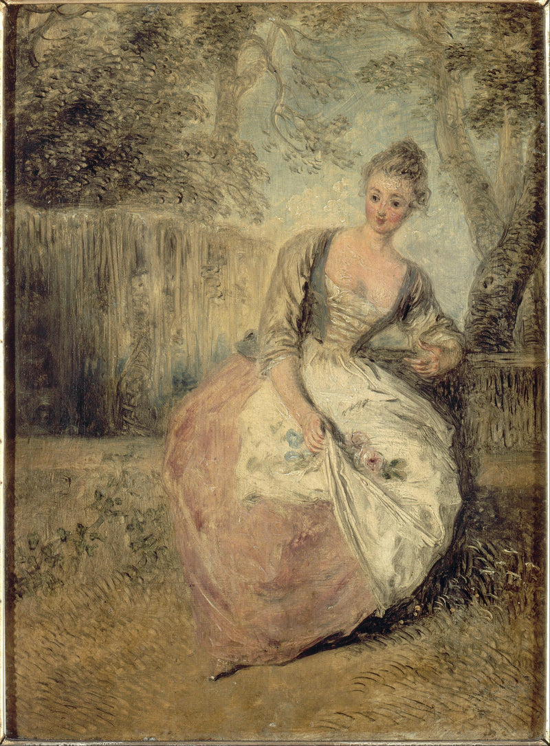 Zaniepokojona kochanka - Antoine Watteau