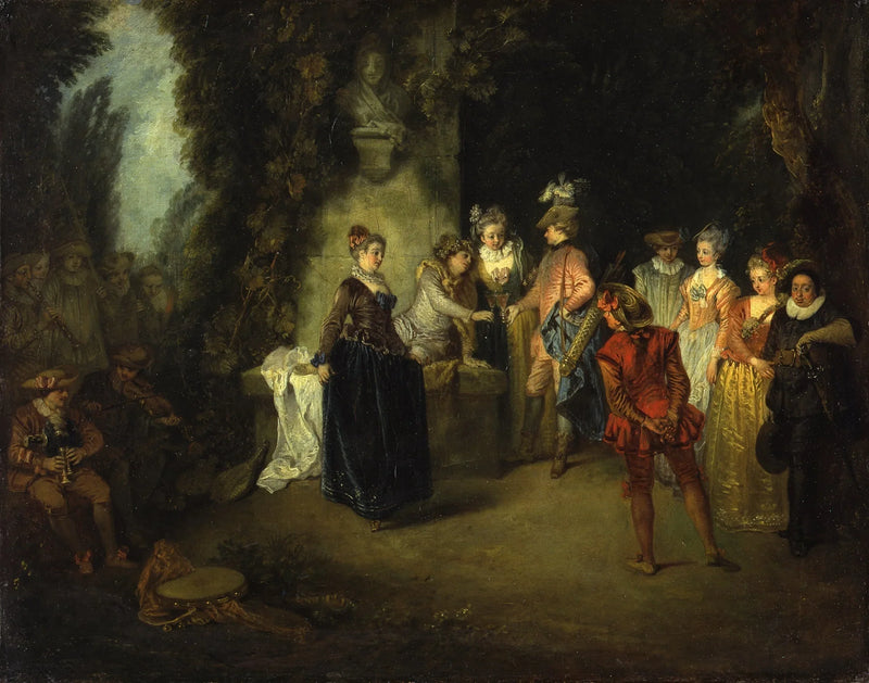 Miłość w Comédie française - Antoine Watteau
