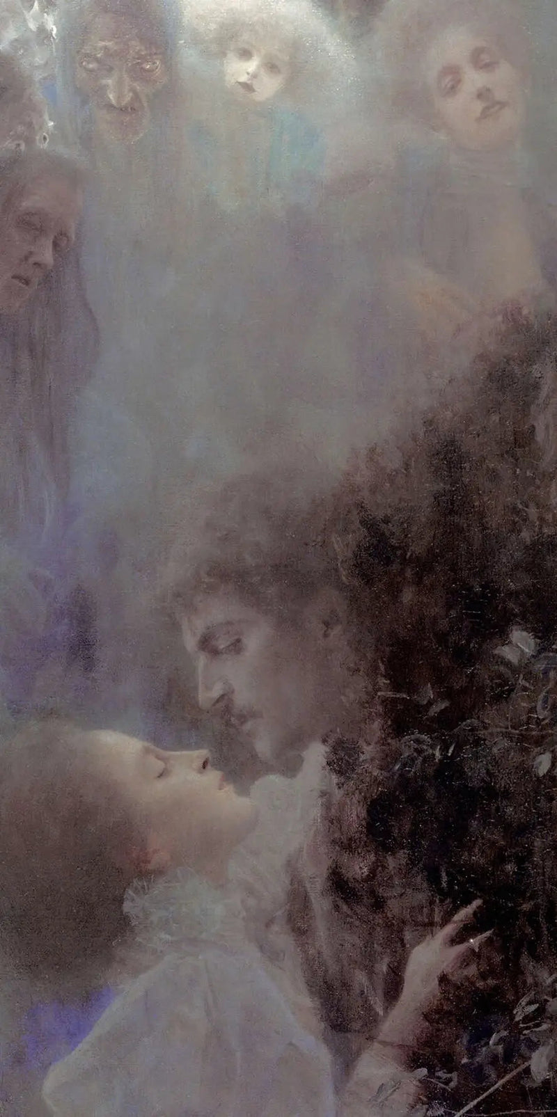 💘 Miłość (szczegół) – Gustav Klimt (ok. 1895)