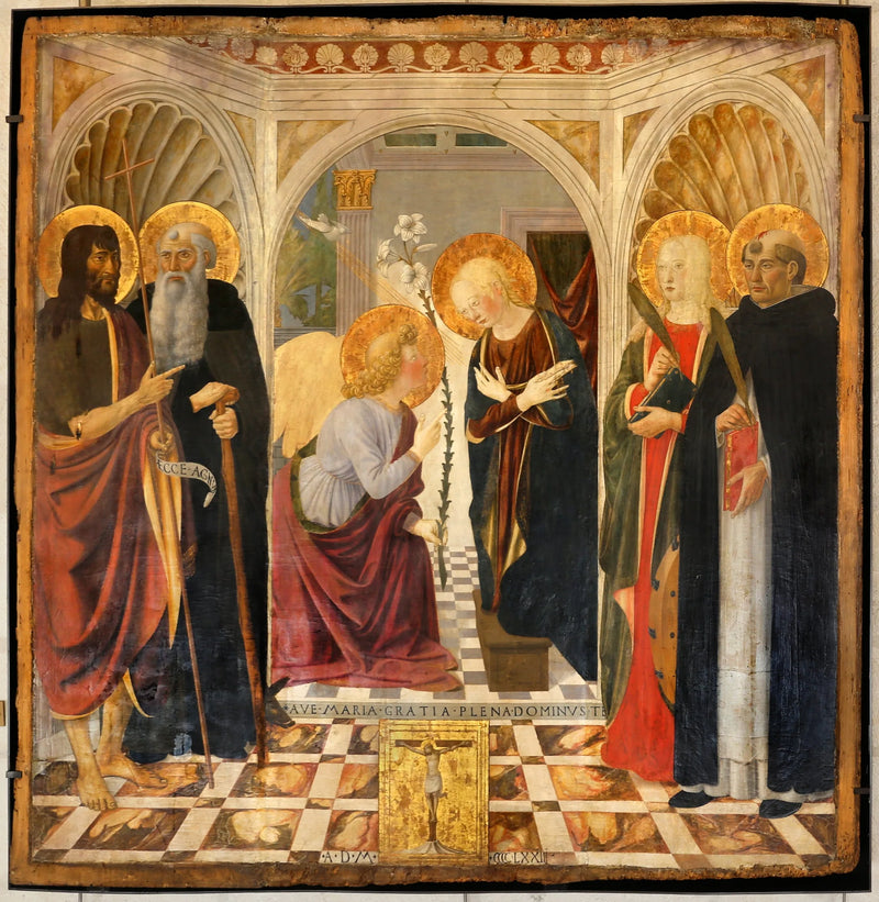 Zwiastowanie między czterema świętymi - Cosimo Rosselli