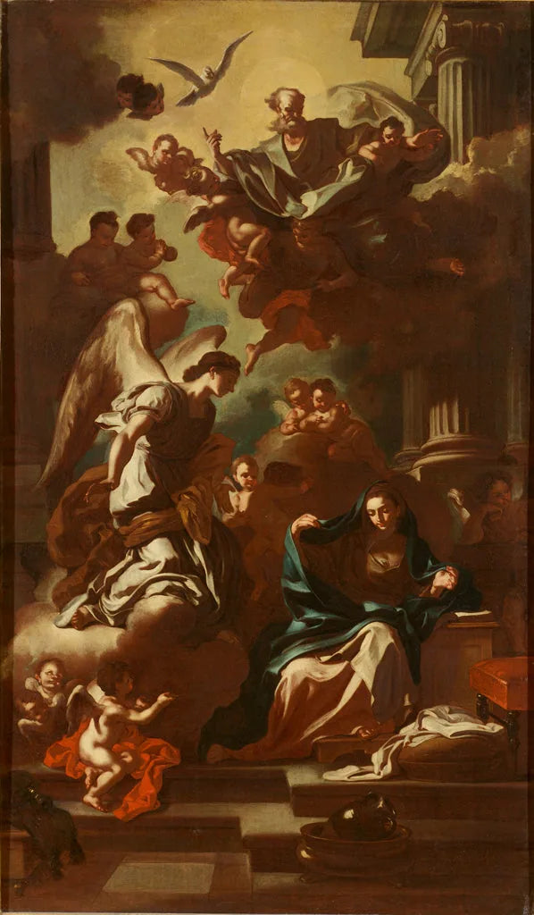 Zwiastowanie, model do retabulum kościoła San Rocco - Francesco Solimena