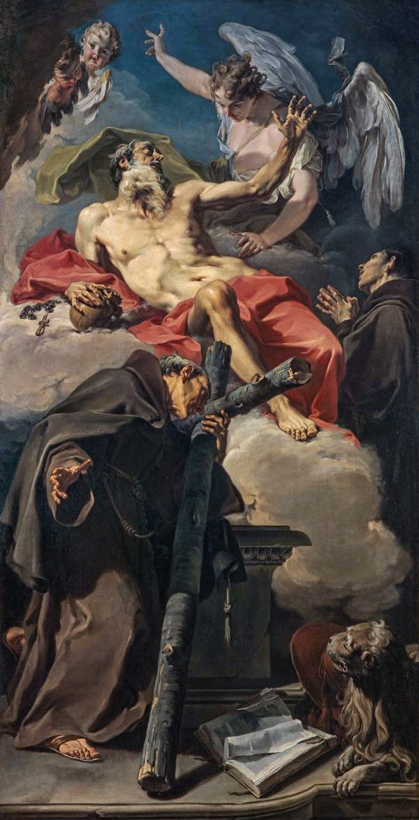 Apoteoza świętego Jerzego z świętym Piotrem z Alcántary i nieznanym franciszkaninem - Giovanni Battista Pittoni