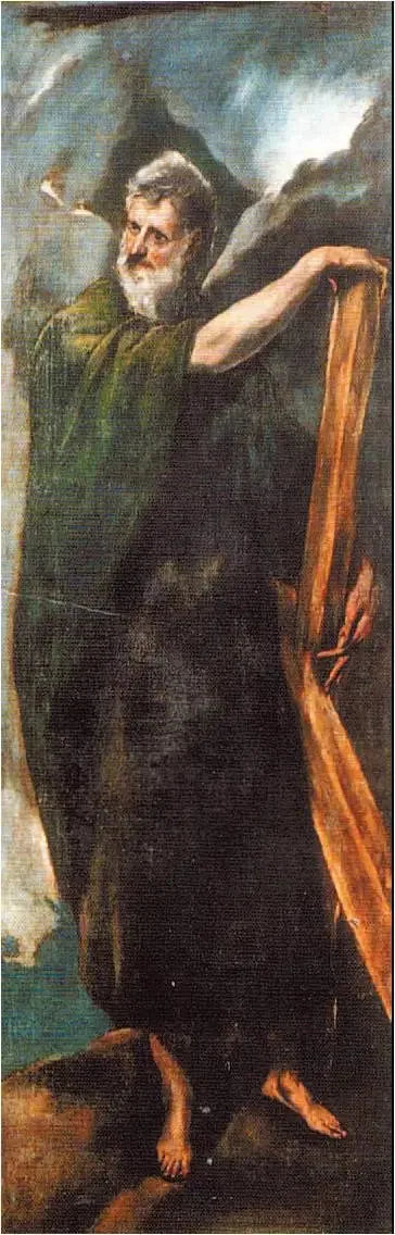 Apostoł Andrzej w pełnej postaci - El Greco