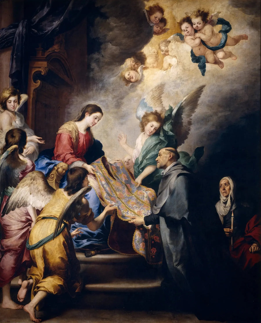 Objawienie Matki Bożej u św. Ildefonsa - Bartolomé Esteban Murillo