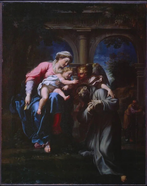 Objawienie się Matki Bożej i Dzieciątka Jezus u św. Franciszka - Annibale Carracci