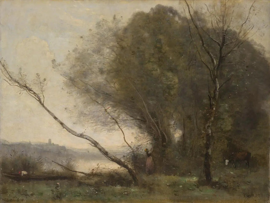 Pochylone drzewo - Jean-Baptiste Camille Corot