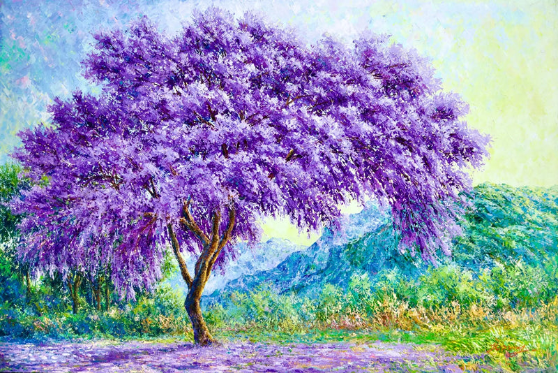 Fioletowe drzewo | 90x60cm