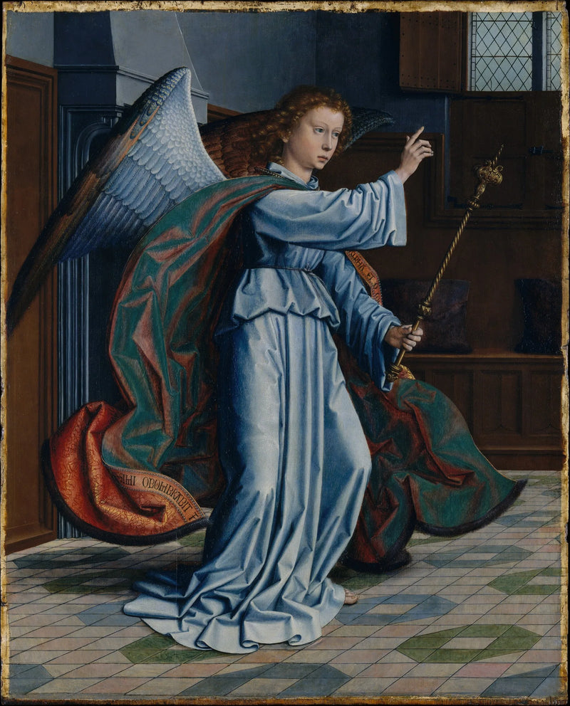 Archanioł Gabriel z Zwiastowania - Ołtarz Cervara - Gérard David