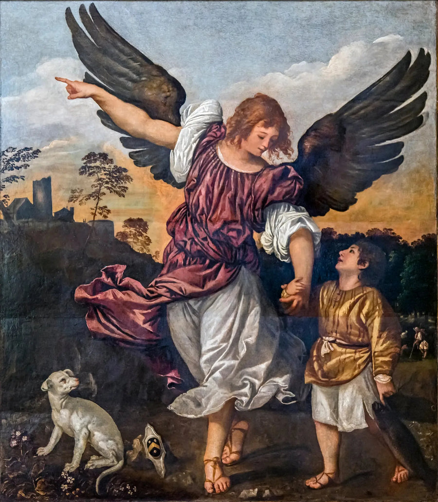 Archanioł Rafał i Tobi - Titian