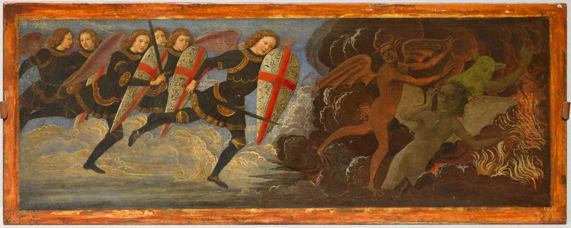 Archanioł Święty Michał i anioły walczące z Diabłem - Domenico Ghirlandaio