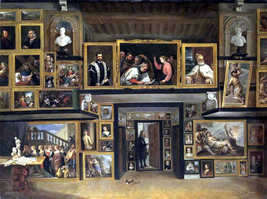 Arcyksiążę Leopold-Gwido w swojej galerii w Brukseli (III) - David Teniers Młodszy