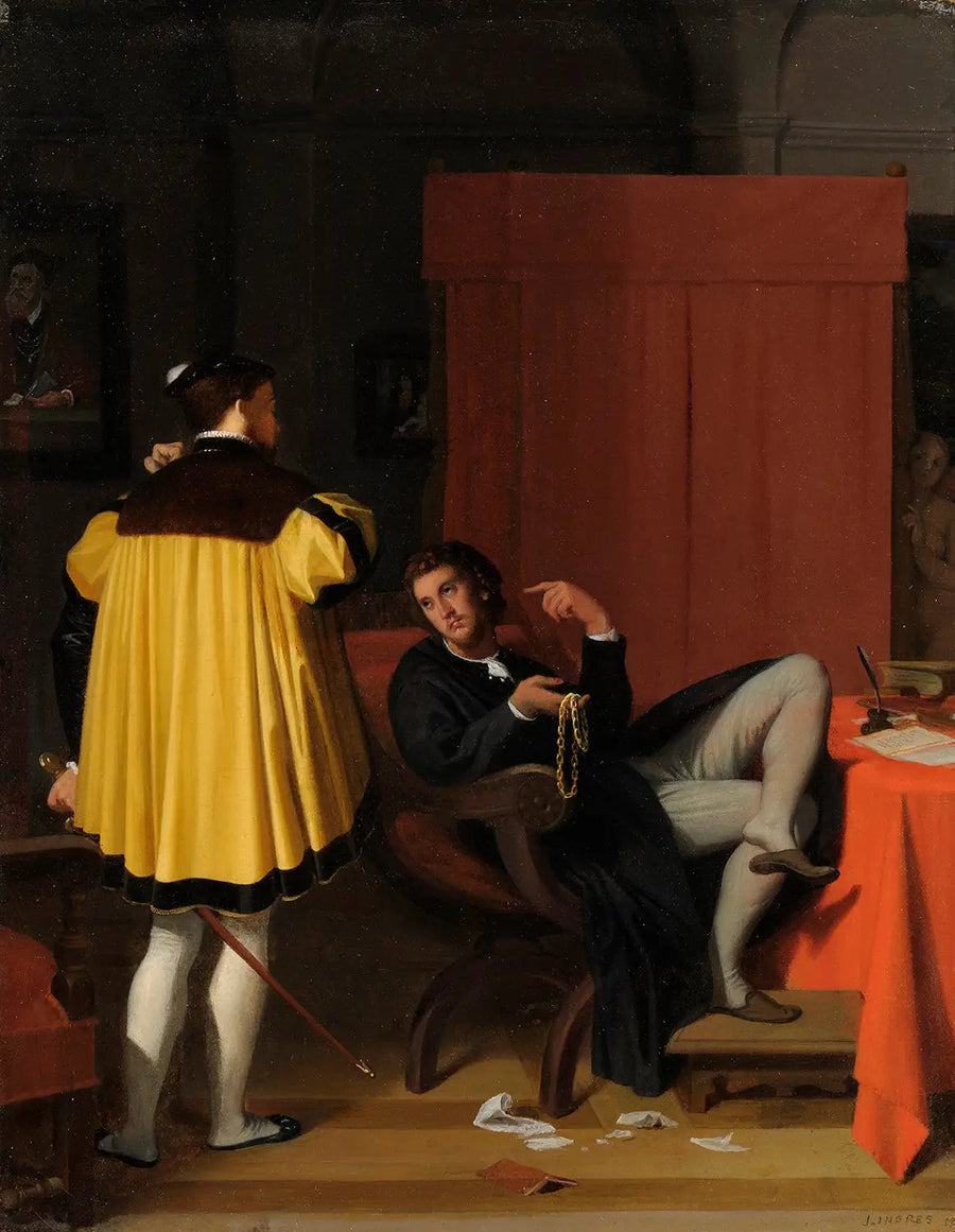 Aretin i wysłannik Karola V - Jean-Auguste-Dominique Ingres