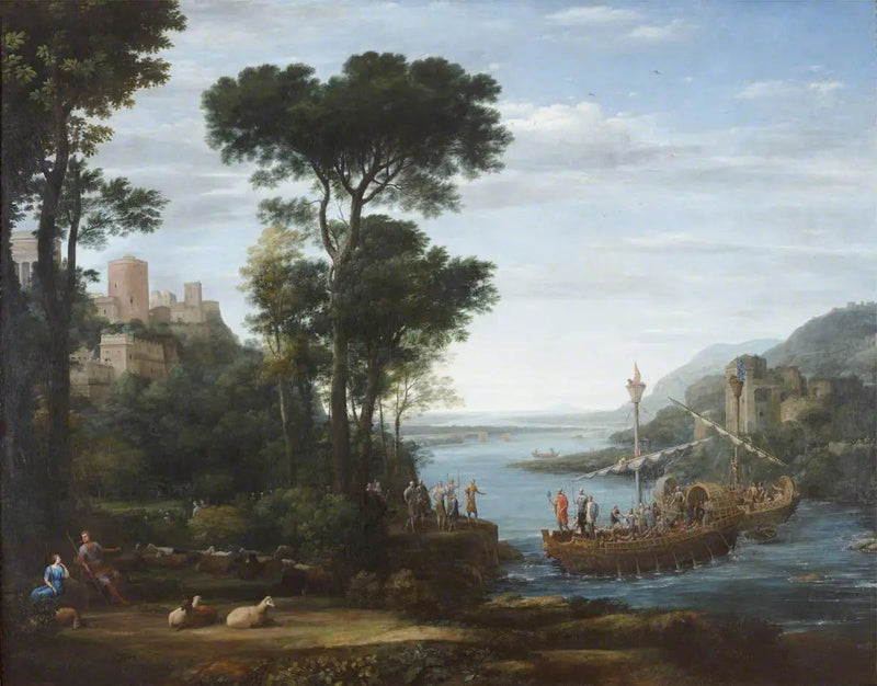 Przybycie Eneasza do Pallanteum - Claude Lorrain