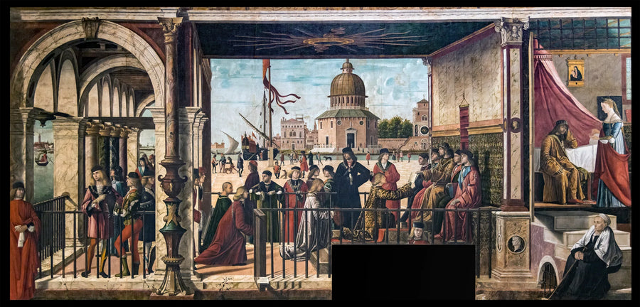 Przybycie angielskich ambasadorów na dwór króla Bretanii - Vittore Carpaccio