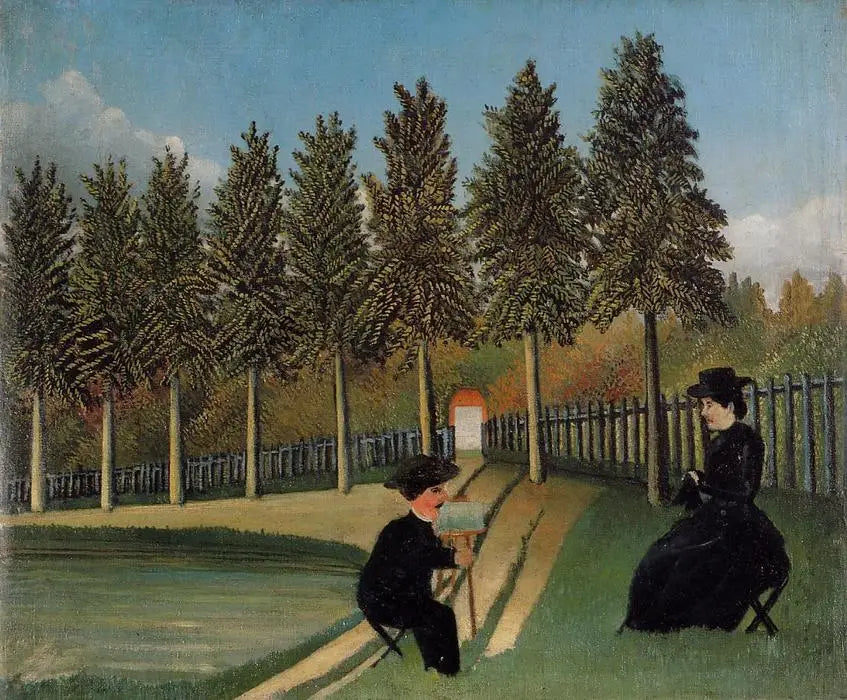 Artysta malujący swoją żonę - Henri Rousseau