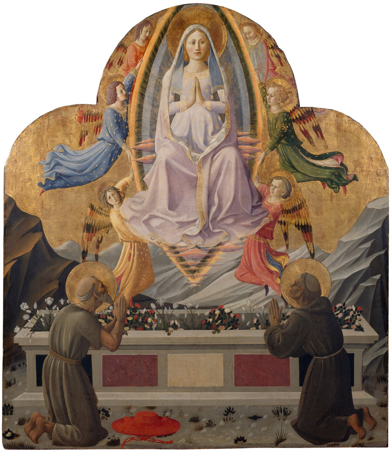 Wniebowzięcie Najświętszej Maryi Panny z świętymi Jerzym i Franciszkiem - Zanobi Strozzi