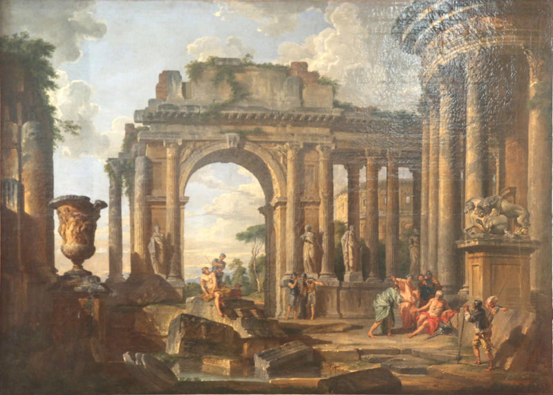 Jałmużna u Belizara w ruinach - Giovanni Paolo Panini