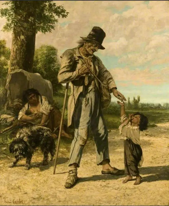 Jałmużna żebraka w Ornans - Gustave Courbet
