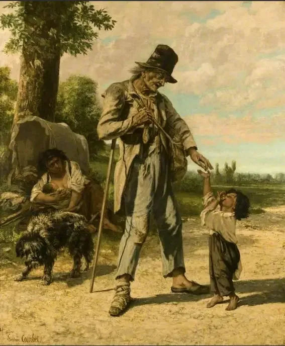 Jałmużna żebraka w Ornans - Gustave Courbet