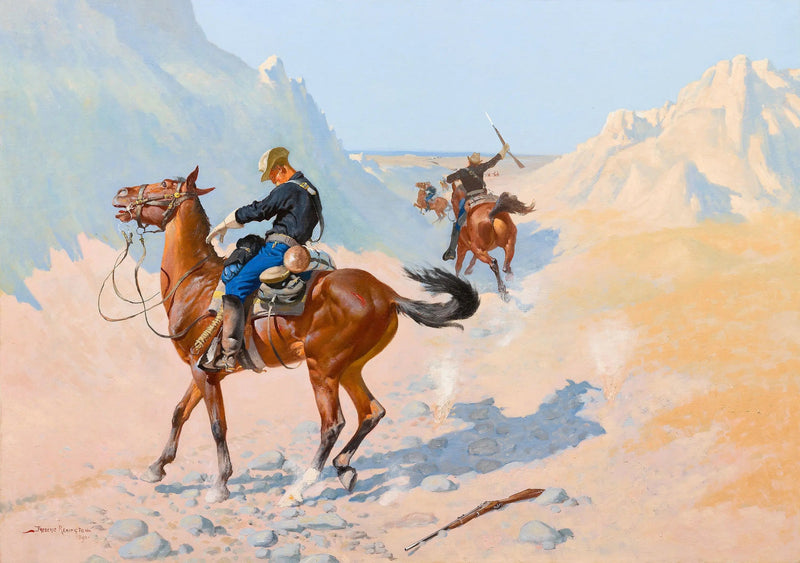 Awangarda lub poświęcenie wojskowe (zasadzka) - Frederic Remington