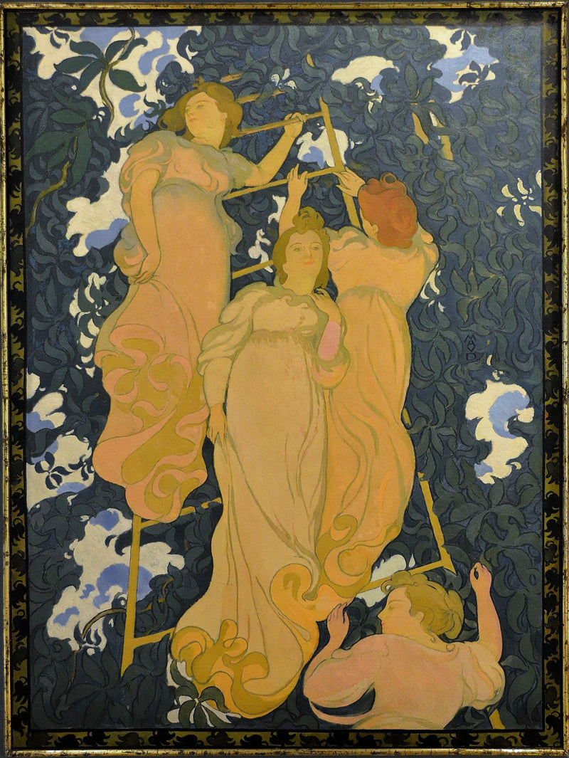 Drabina w liściastym otoczeniu - Maurice Denis