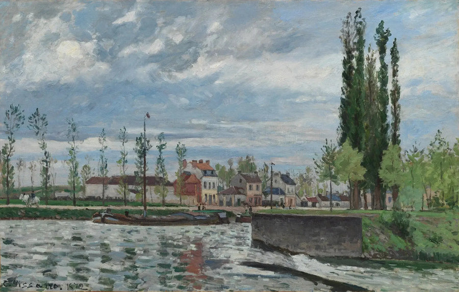 Śluza w Pontoise - Camille Pissarro