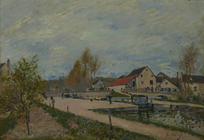 Śluza Burgundzka w Moret-sur-Loing - Alfred Sisley
