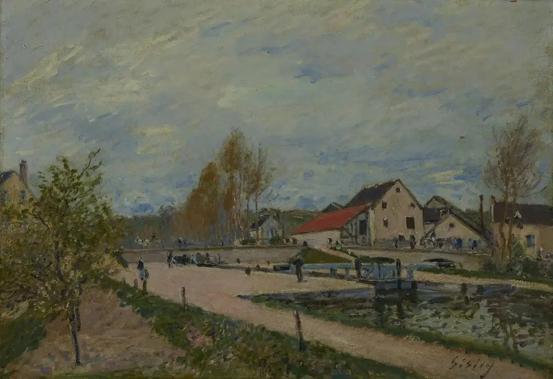 Śluza Burgundzka w Moret-sur-Loing - Alfred Sisley