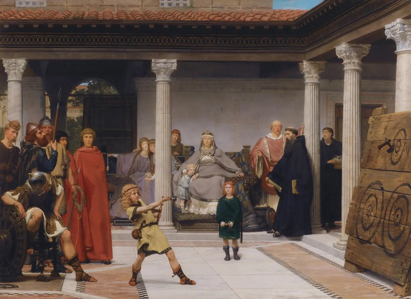 Edukacja dzieci Klodwisa - Lawrence Alma-Tadema