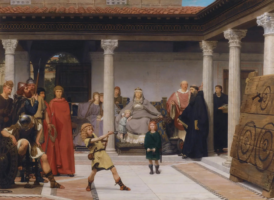 Edukacja dzieci Klodwisa - Lawrence Alma-Tadema