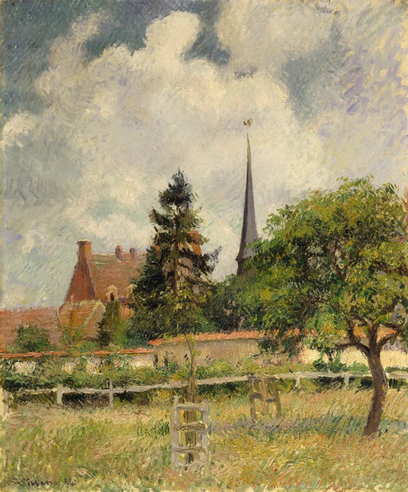 Kościół w Eragny - Camille Pissarro