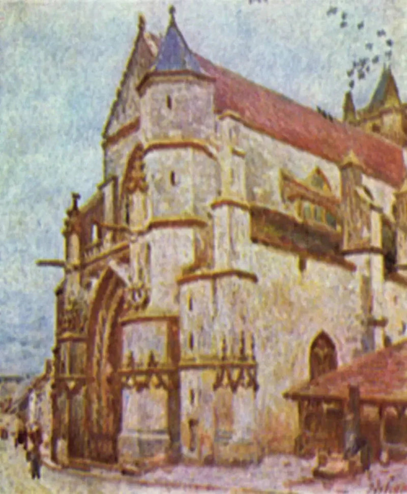 Kościół w Moret, popołudnie - Alfred Sisley