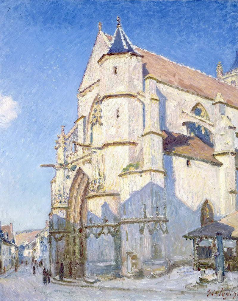 Kościół w Moret, wieczorem - Alfred Sisley