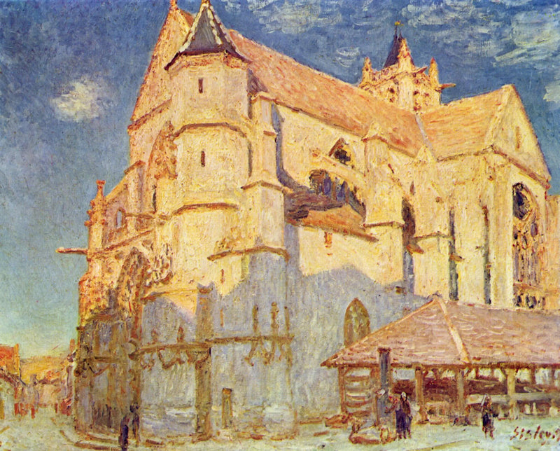 Kościół w Moret (pełne słońce) - Alfred Sisley