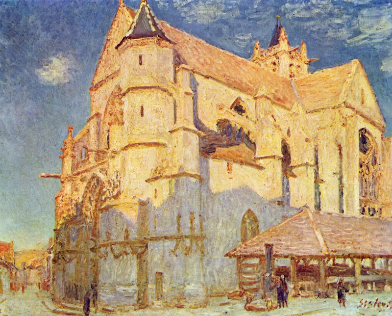 Kościół w Moret (pełne słońce) - Alfred Sisley