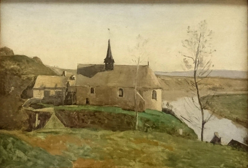 Kościół w Rolleboise, niedaleko Mantes - Jean-Baptiste Camille Corot