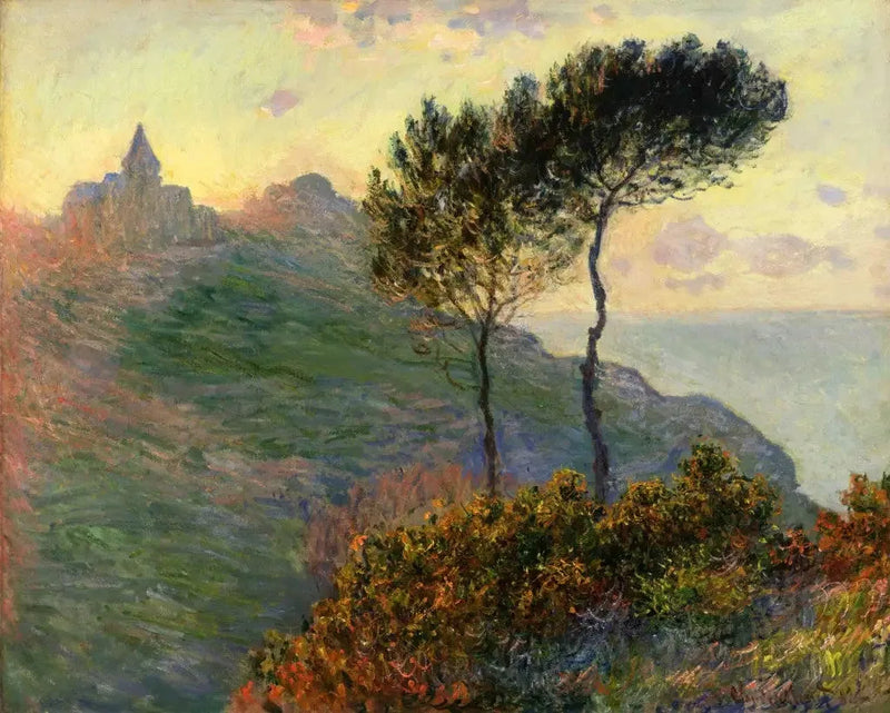 Kościół w Varengeville pod światło - Claude Monet