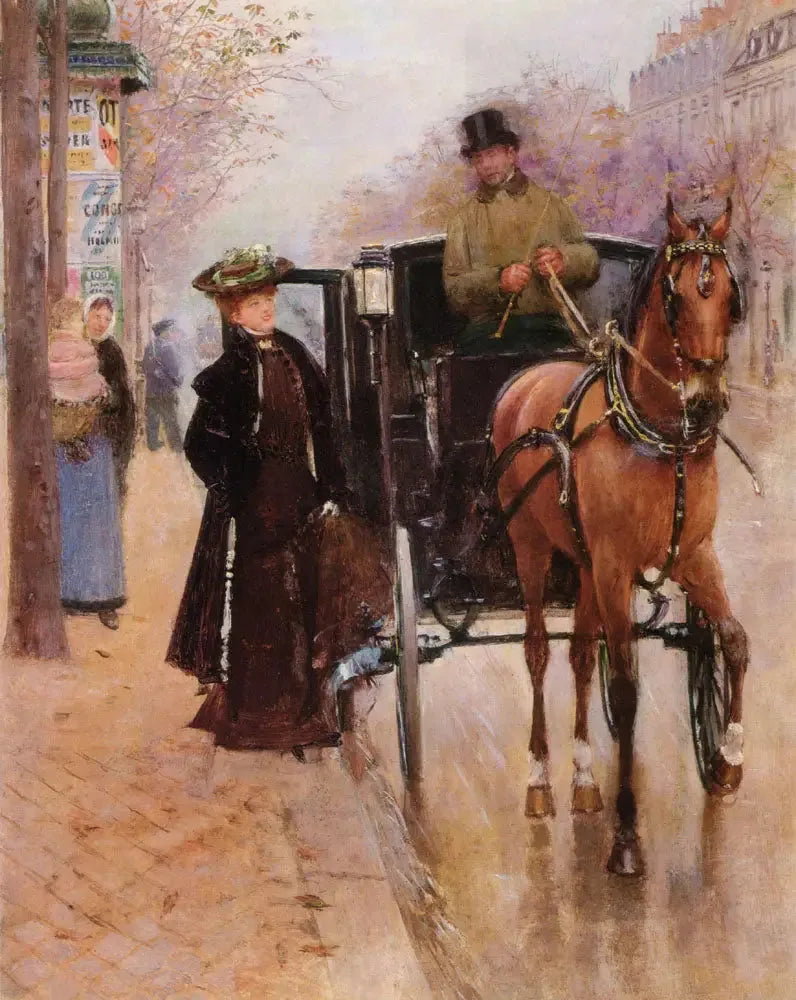 Elegancka w karecie - Jean Béraud