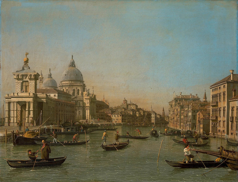 Ujście Wielkiego Kanału u szczytu Celnej i Santa Maria della Salute - Canaletto