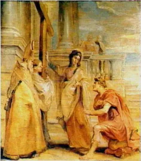 L'empereur Constantin vénère la Vraie Croix - Peter Paul Rubens image 1 reproduction réalisée par Alpha Reproduction