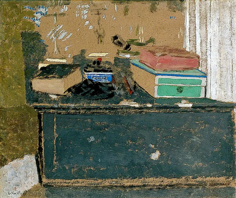 Niebieski kałamarz na kominku - Édouard Vuillard