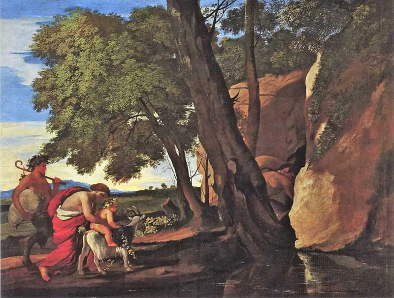 Dzieciństwo Bachusa - Nicolas Poussin