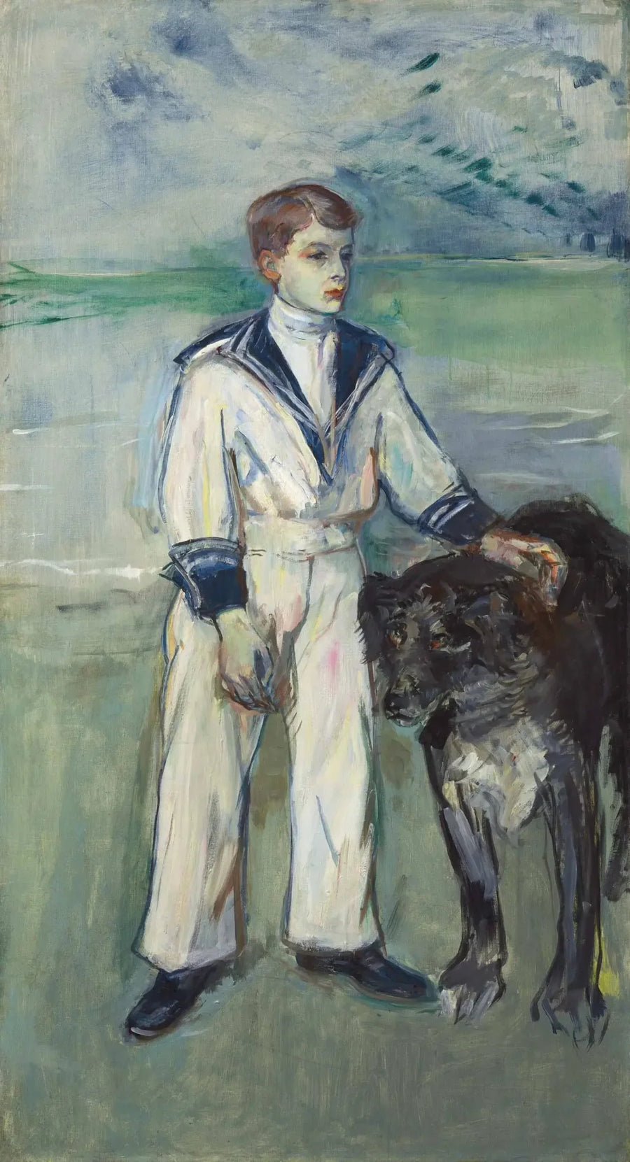 Dziecko z psem, syn Pani Marthe i suczki Pameli, Taussat - Henri de Toulouse-Lautrec