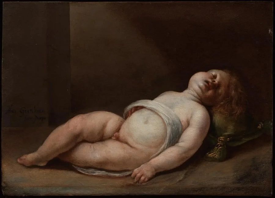 Śpiące Dzieciątko Jezus - Artemisia Gentileschi