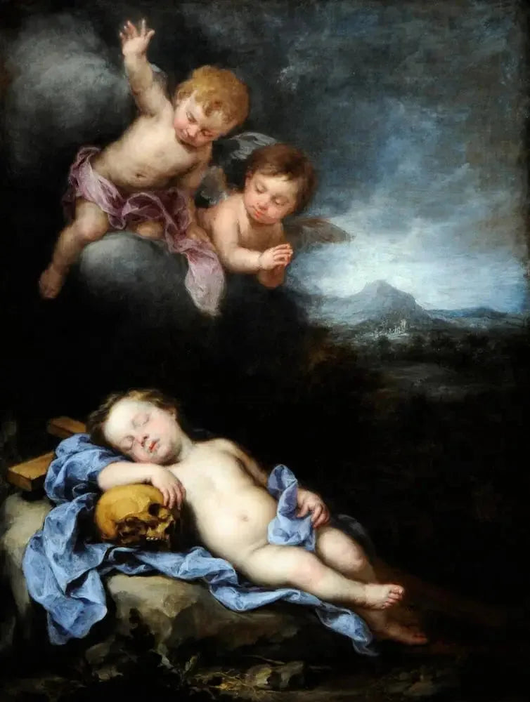 Śpiące Dzieciątko Jezus na Krzyżu - Bartolomé Esteban Murillo