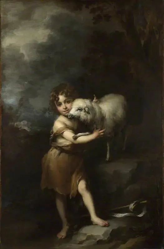 Święty Jan z Dzieciątkiem i Barankiem - Bartolomé Esteban Murillo