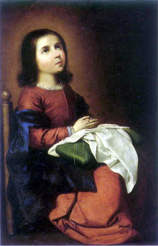 Dzieciątko Maryja w modlitwie - Francisco de Zurbarán