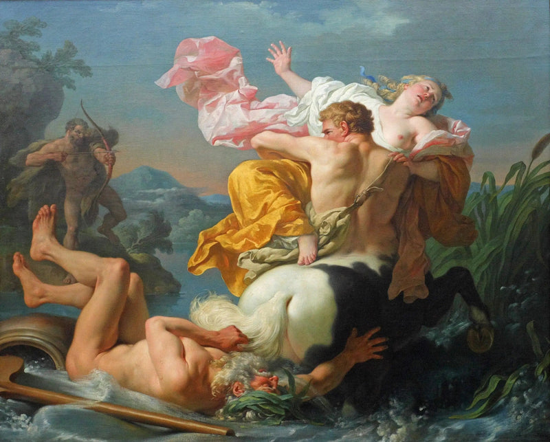 Porwanie Dejaniry przez centaura Nessa - Louis Jean François Lagrenée