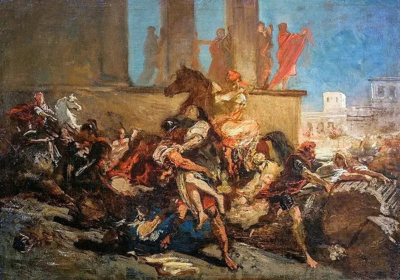 Porwanie Sabinek. - Eugène Delacroix
