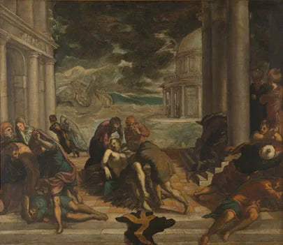 Zdjęcie ciała świętego Marka przez chrześcijan - Jacopo Tintoretto